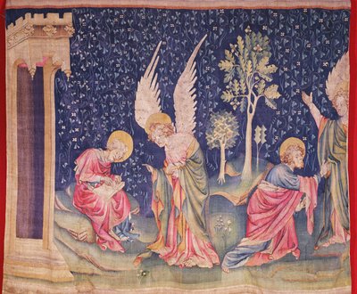 St John and the Angel, from the Apocalypse Tapestry of Angers, 1373-87 by Nicolas Bataille